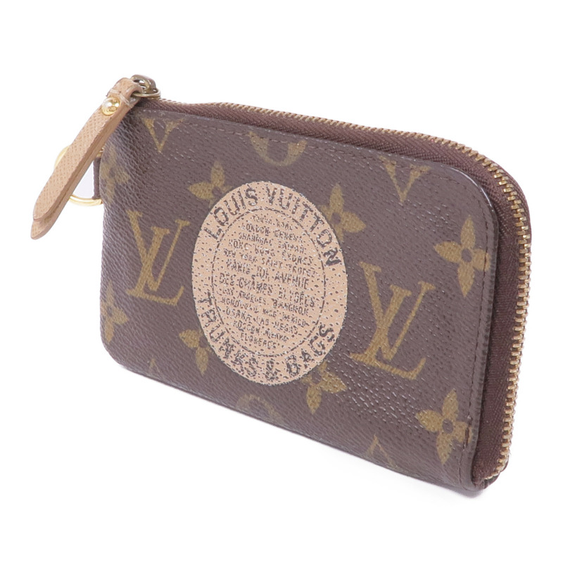 LOUIS VUITTON Monogram Pochette Cre T & B金扣零錢包-2