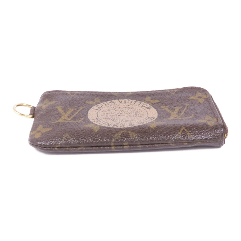 LOUIS VUITTON Monogram Pochette Cre T & B金扣零錢包-5