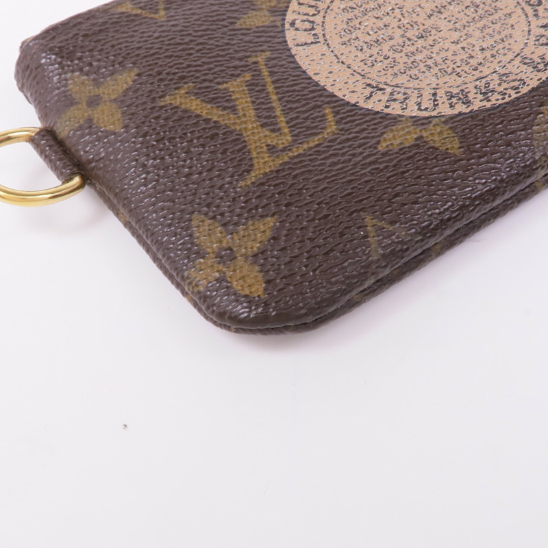 LOUIS VUITTON Monogram Pochette Cre T & B金扣零錢包-7