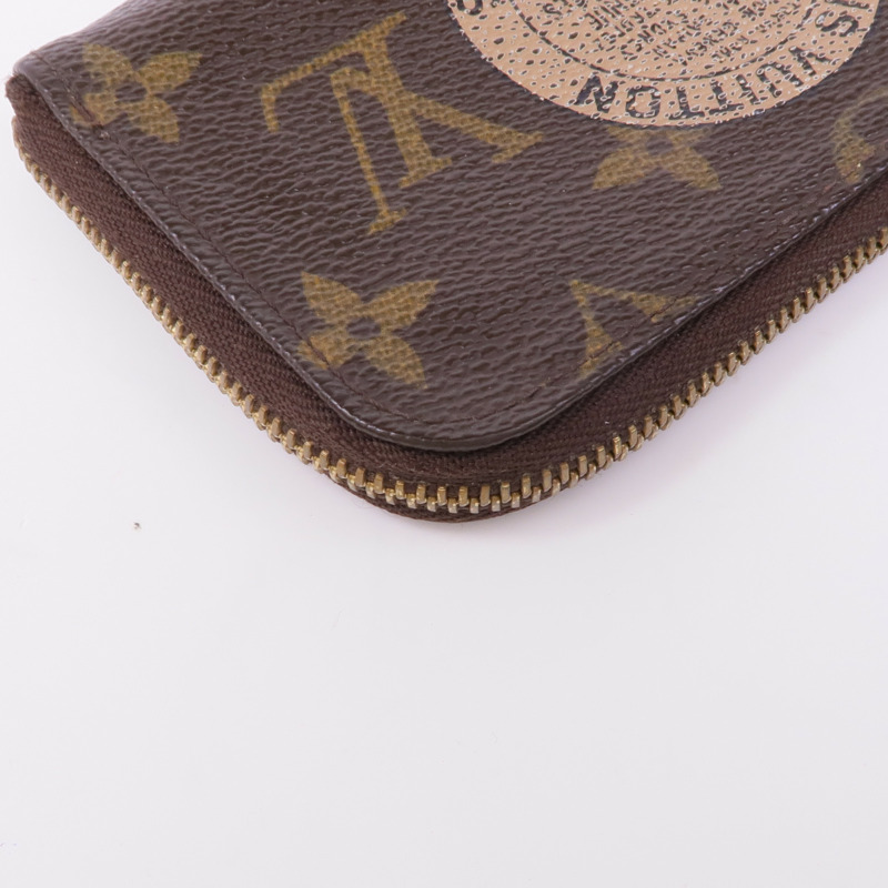 LOUIS VUITTON Monogram Pochette Cre T & B金扣零錢包-8