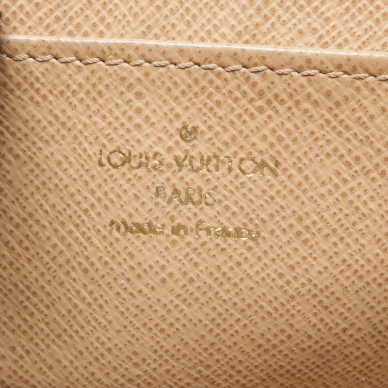 LOUIS VUITTON Monogram Pochette Cre T & B金扣零錢包-13
