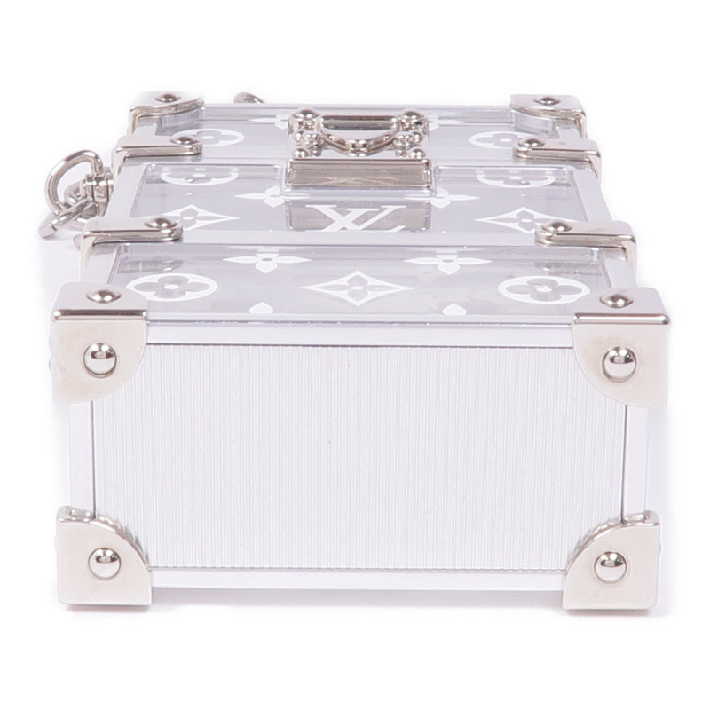 LOUIS VUITTON PVC Trunk Box Shoulder銀扣鏈帶肩背袋-3