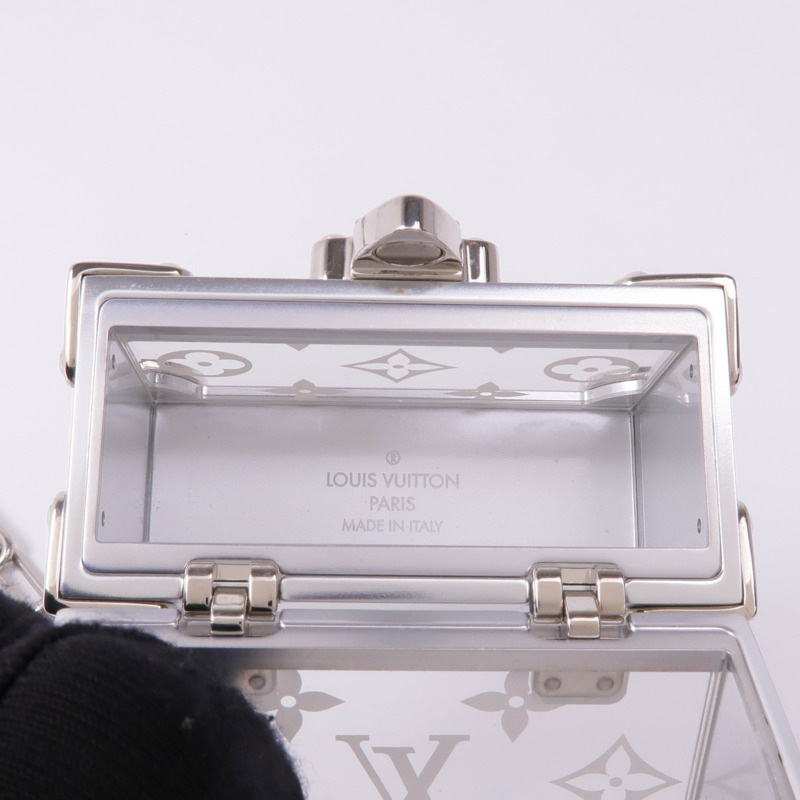 LOUIS VUITTON PVC Trunk Box Shoulder銀扣鏈帶肩背袋-11