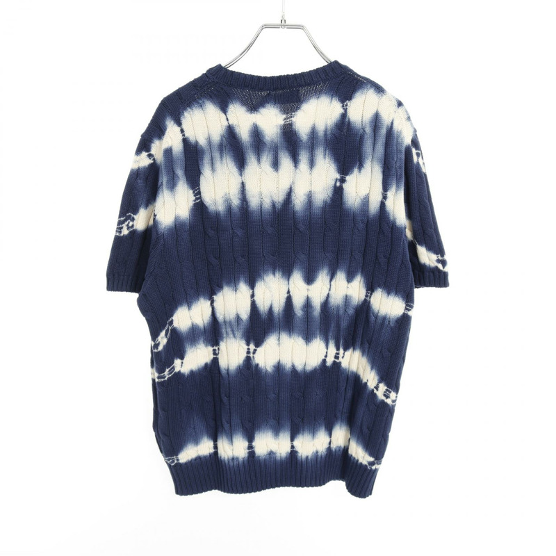 POLO RALPH LAUREN 短袖針織毛衣 211959270 棉質海軍藍米色 #XXL-1