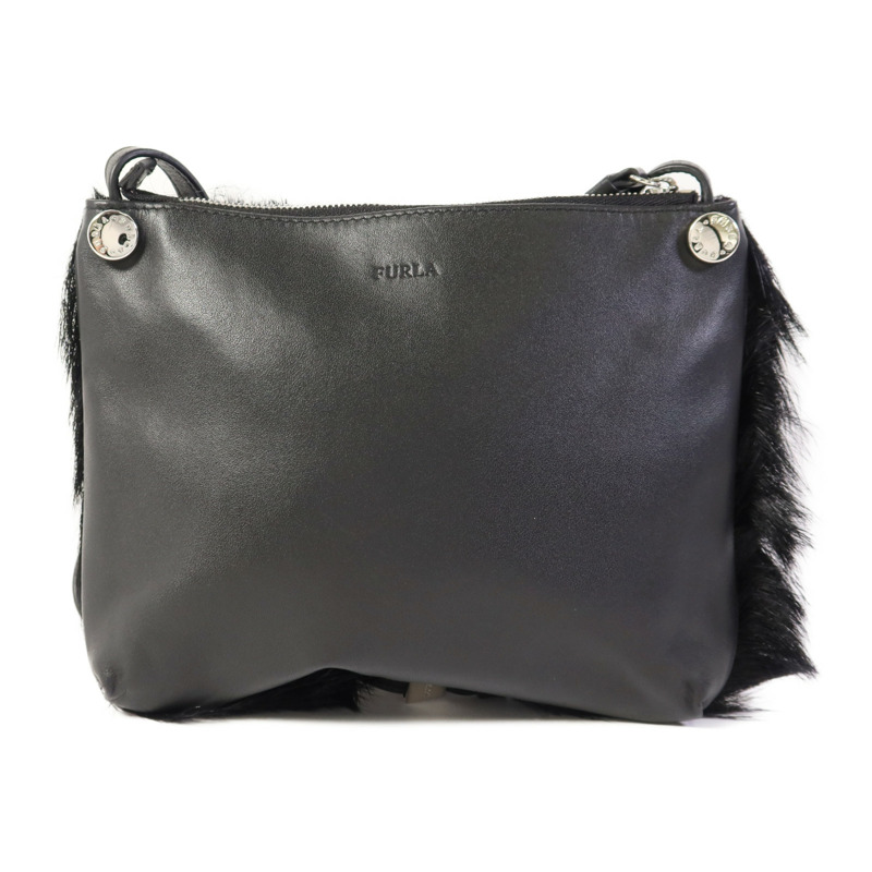Furla 馬毛Shoulder Bag銀扣肩背袋-1