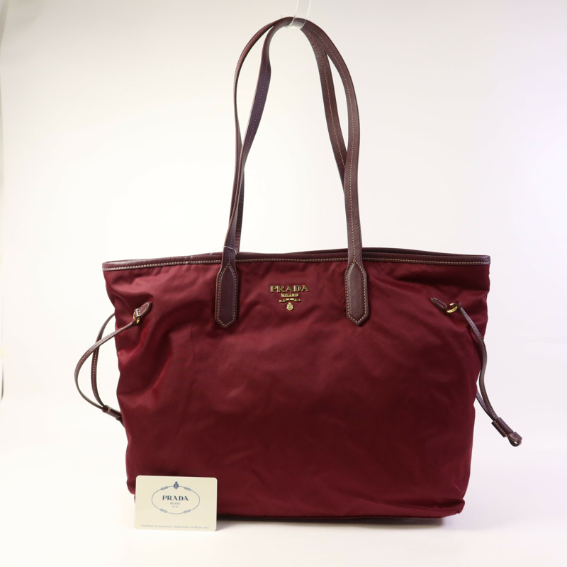 PRADA 尼龍Tote Bag金扣手挽袋-17