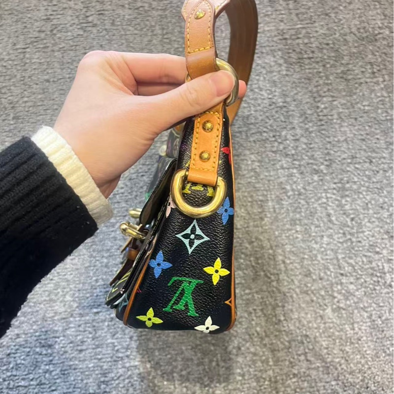 LV 黑三彩肩背劍橋包26*17*8 98新配件塵袋-5