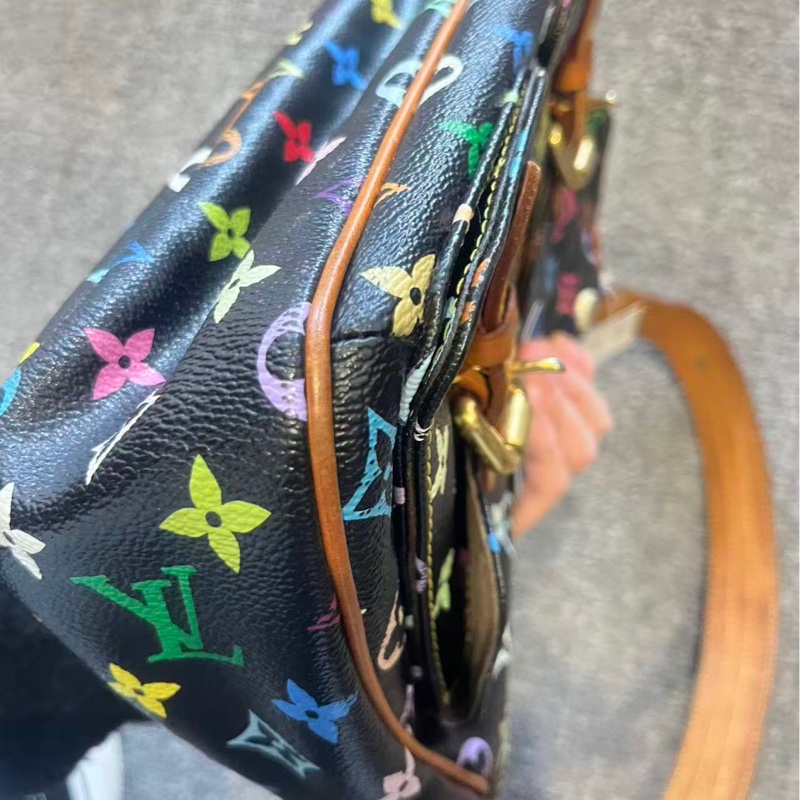 LV 黑三彩肩背劍橋包26*17*8 98新配件塵袋-6