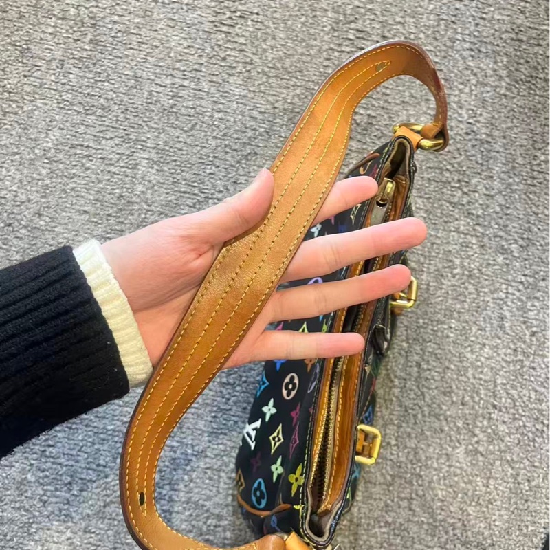 LV 黑三彩肩背劍橋包26*17*8 98新配件塵袋-7