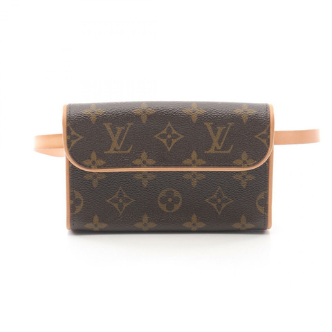 LOUIS VUITTON Pochette Florentine 腰包 M51855 Monogram 帆布 棕色 二手 LV