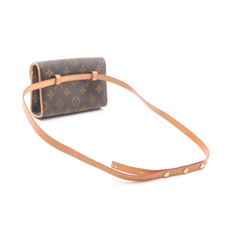 LOUIS VUITTON Pochette Florentine 腰包 M51855 Monogram 帆布 棕色 二手 LV-1