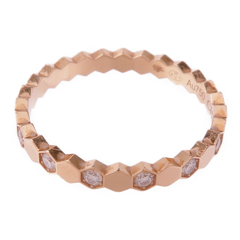 Chaumet 18K玫瑰金Bee De Diamond Ring鑽石戒指Chaumet#52/US#6-2