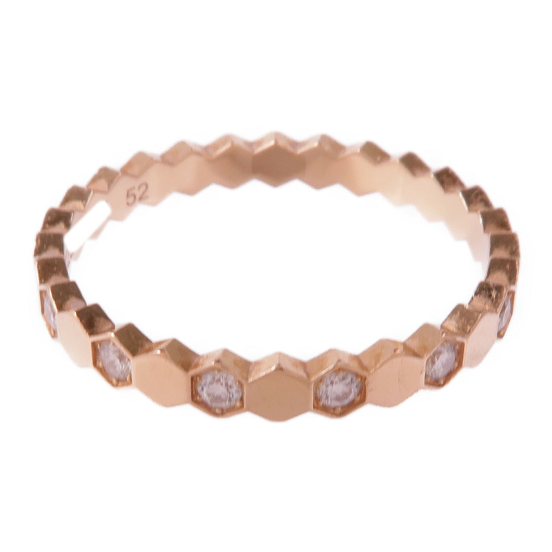 Chaumet 18K玫瑰金Bee De Diamond Ring鑽石戒指Chaumet#52/US#6-3