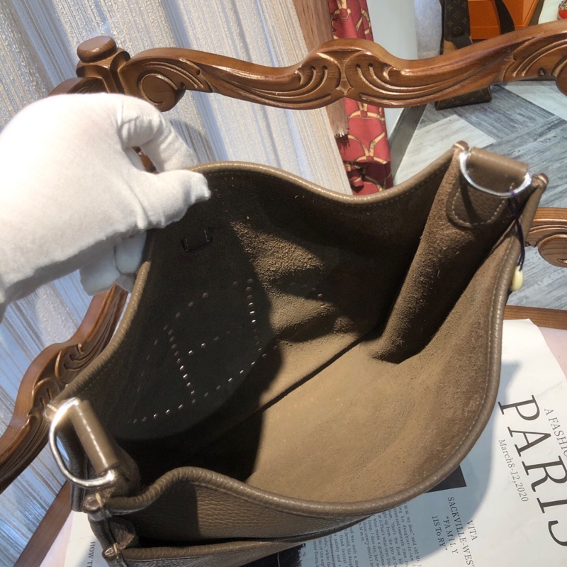 Hermes 爱马仕大象灰 银扣 伊芙琳29 T刻-8