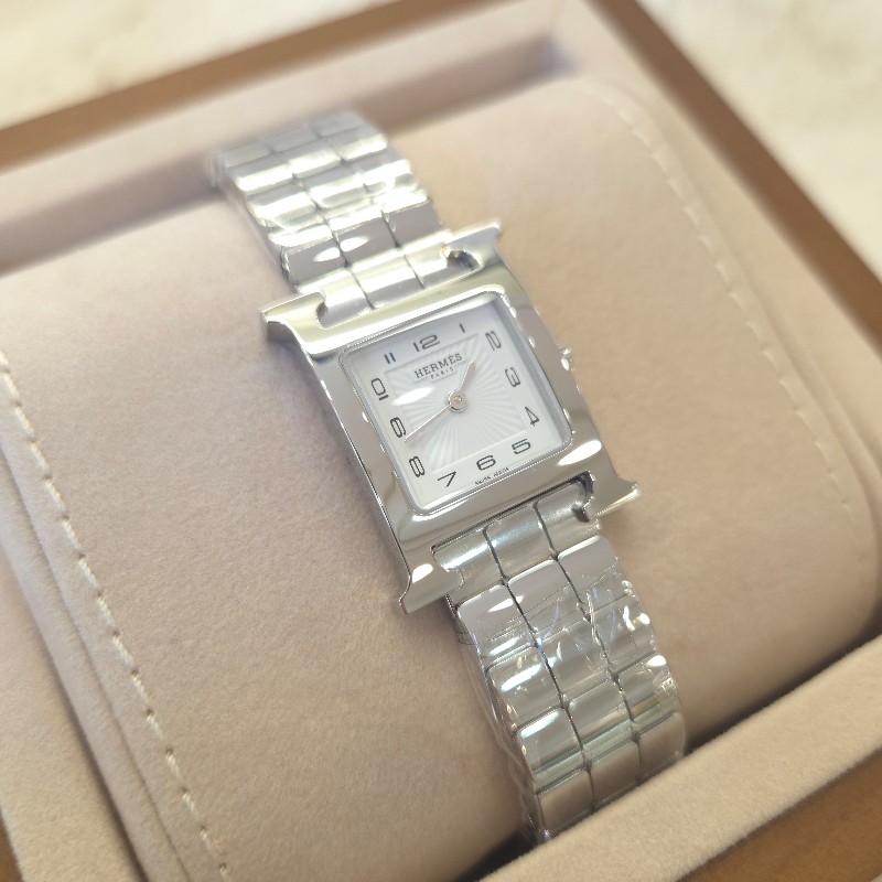 Hermès Heure H 方格不鏽鋼 腕錶-1