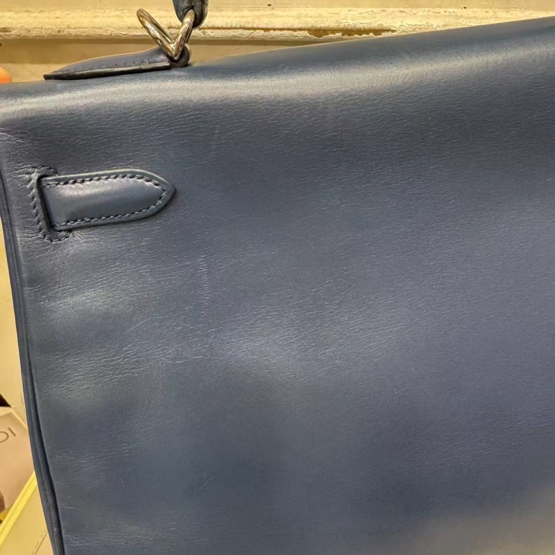 爱马仕Hermes Kelly32 深邃蓝box皮 2001年-6