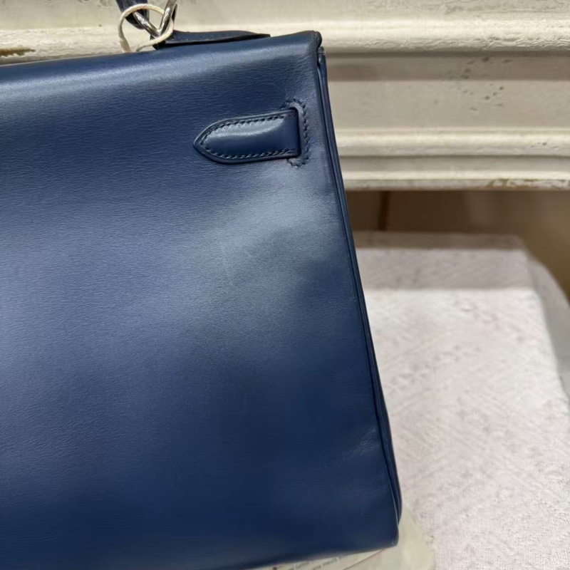 爱马仕Hermes Kelly32 深邃蓝box皮 2001年-7