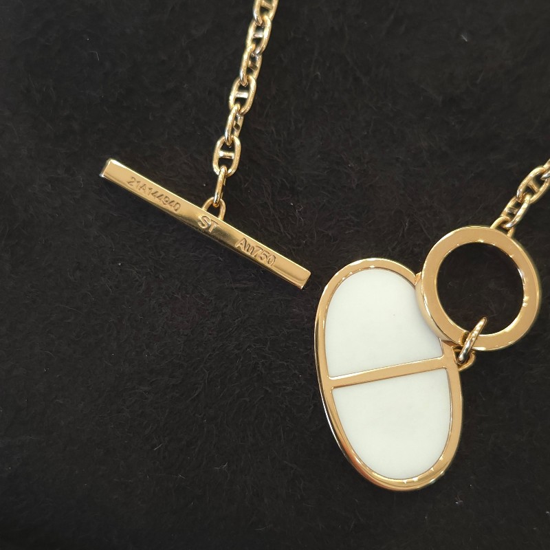 Hermès Pendentif Chaine
d'Ancre 18k金豬鼻項鍊-5