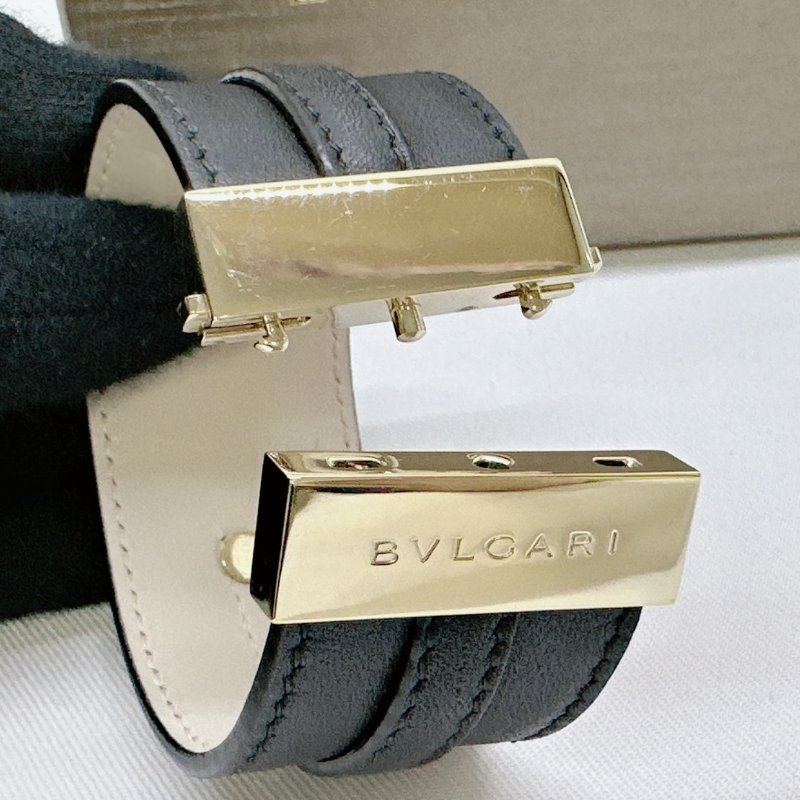 BVLGARI Serpenti黑牛皮雙蛇頭手環-2