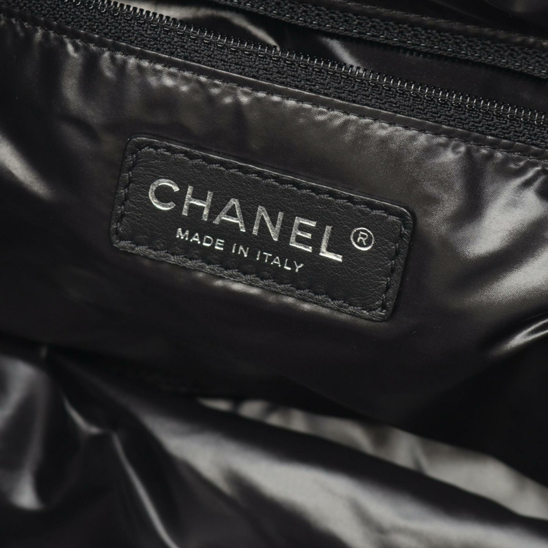 CHANEL 刺繡單肩包 A57540 羊毛皮革海軍藍黑色二手女款 SHW CC-3