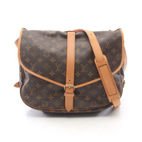 LOUIS VUITTON Saumur 35 斜背包 單肩包 M42254 字母帆布 二手 女款