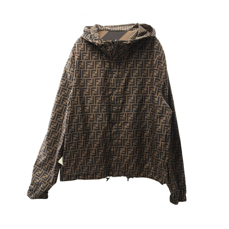 FENDI Zucca Mountain 連帽衫 FAA615A79NF13IZ50 聚酯棕色全新男款 #50-2