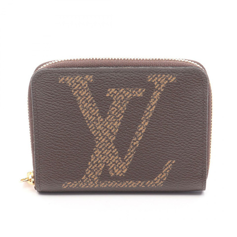 LOUIS VUITTON Zippy 零錢包錢包 M69354 Monogram Giant 帆布棕色二手 LV