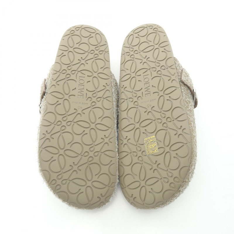 LOEWE Ease Buckle Mules 涼鞋 M816V29X12416045 拉絨絨面革 全新男士 #45-3
