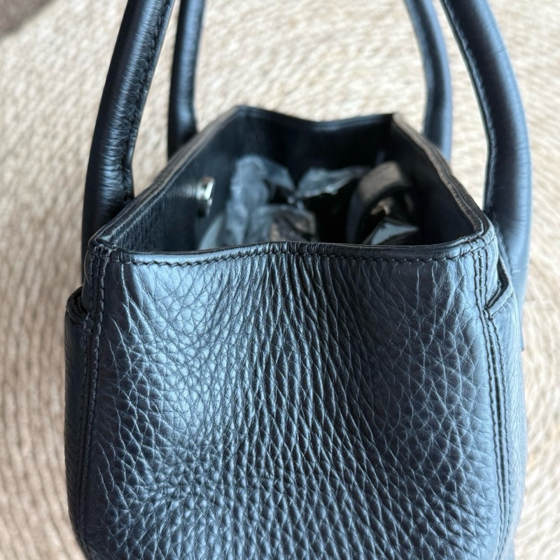 Chanel cerf黑銀荔枝紋粗顆粒小號 年份:18開-4