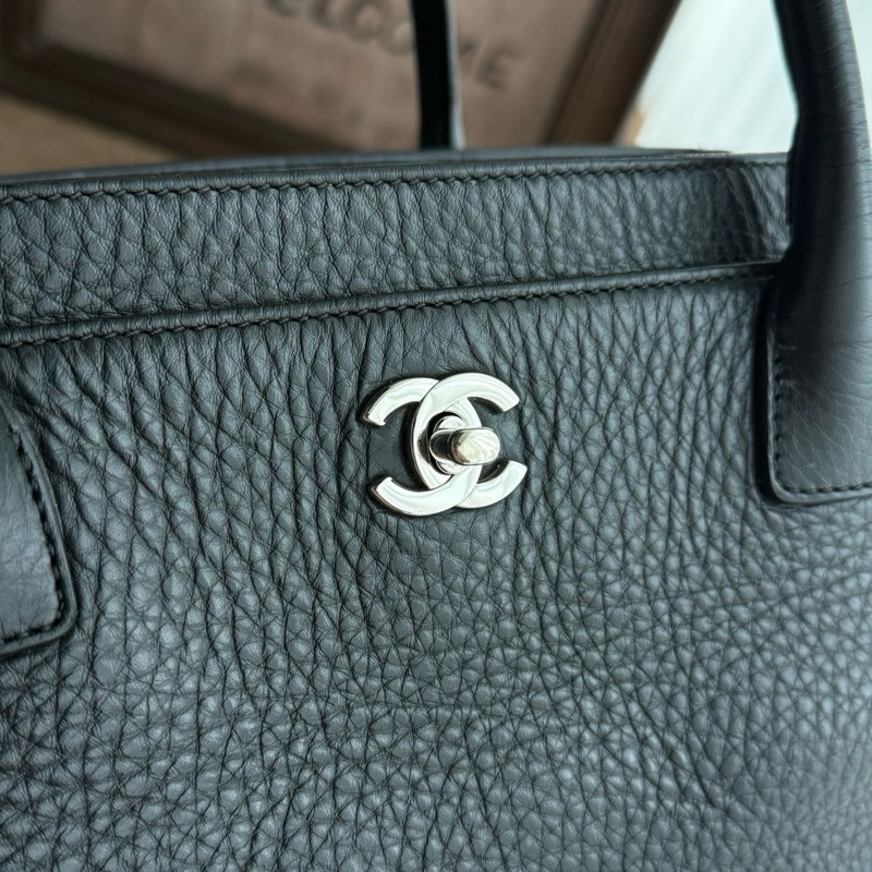 Chanel cerf黑銀荔枝紋粗顆粒小號 年份:18開-5