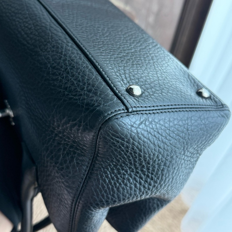 Chanel cerf黑銀荔枝紋粗顆粒小號 年份:18開-14