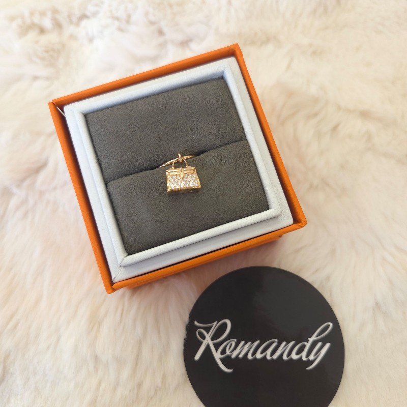 Hermès Amulettes Kelly18k金 鑲鑽戒指 53-0