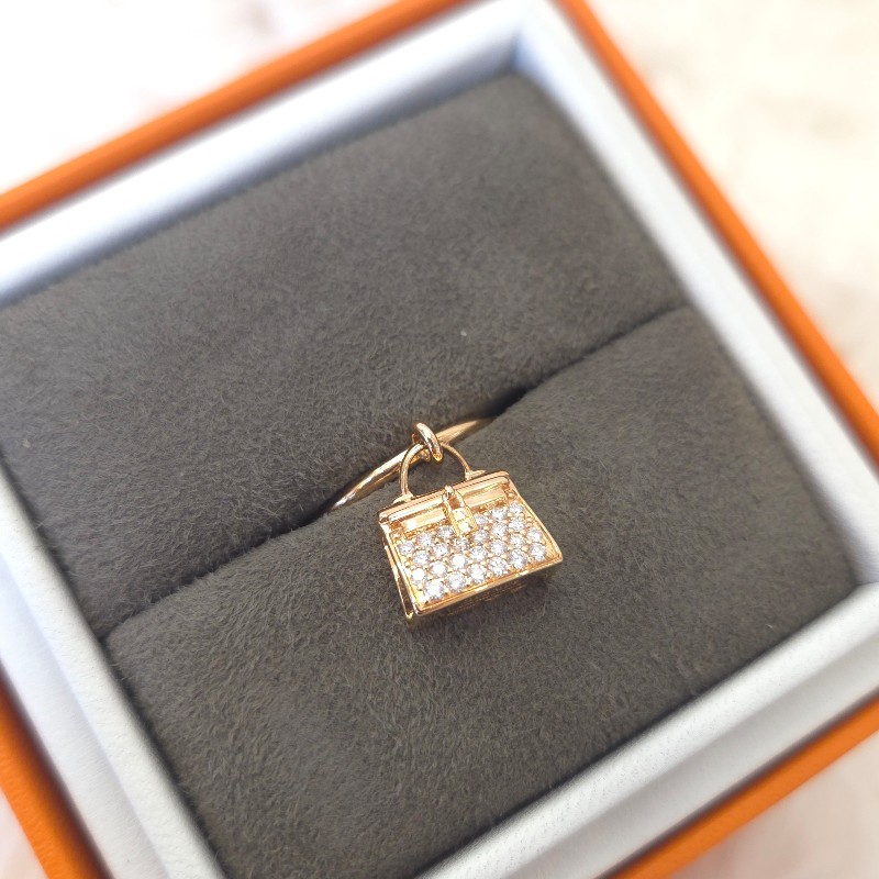 Hermès Amulettes Kelly18k金 鑲鑽戒指 53-1