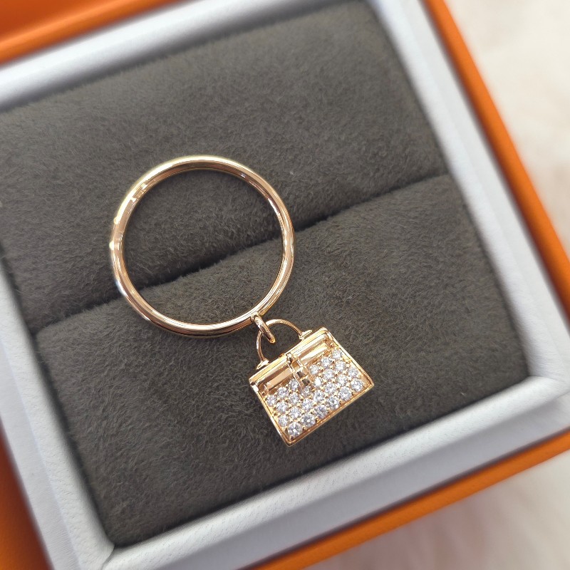 Hermès Amulettes Kelly18k金 鑲鑽戒指 53-2