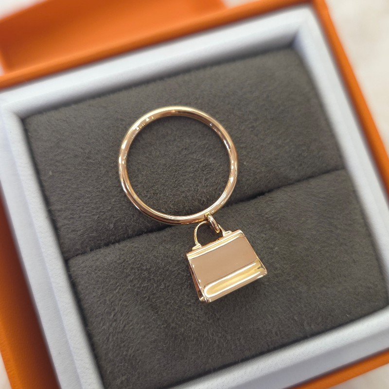 Hermès Amulettes Kelly18k金 鑲鑽戒指 53-3