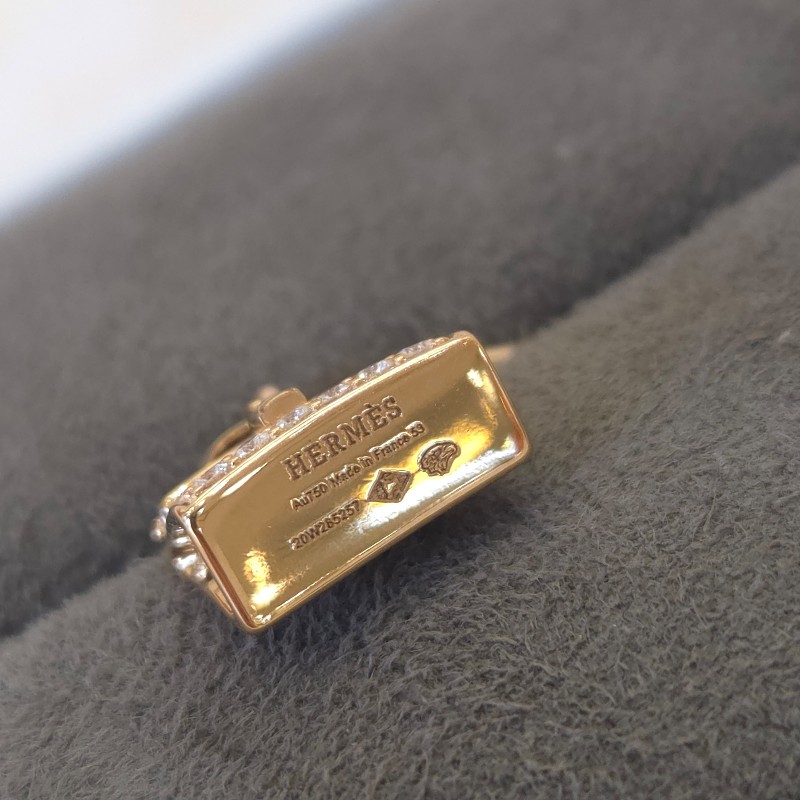 Hermès Amulettes Kelly18k金 鑲鑽戒指 53-4