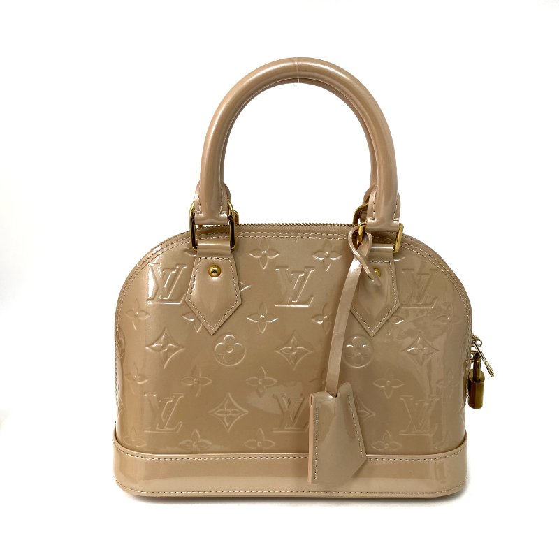 △ Louis Vuitton 路易威登 Alma BB Pearl Pink Patent Leather Monogram 2Way Bag 珍珠粉紅色漆皮經典花紋兩用袋 -257018522-1