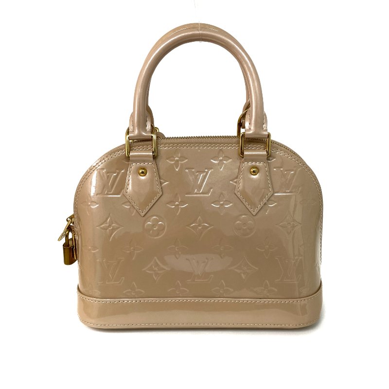 △ Louis Vuitton 路易威登 Alma BB Pearl Pink Patent Leather Monogram 2Way Bag 珍珠粉紅色漆皮經典花紋兩用袋 -257018522-2