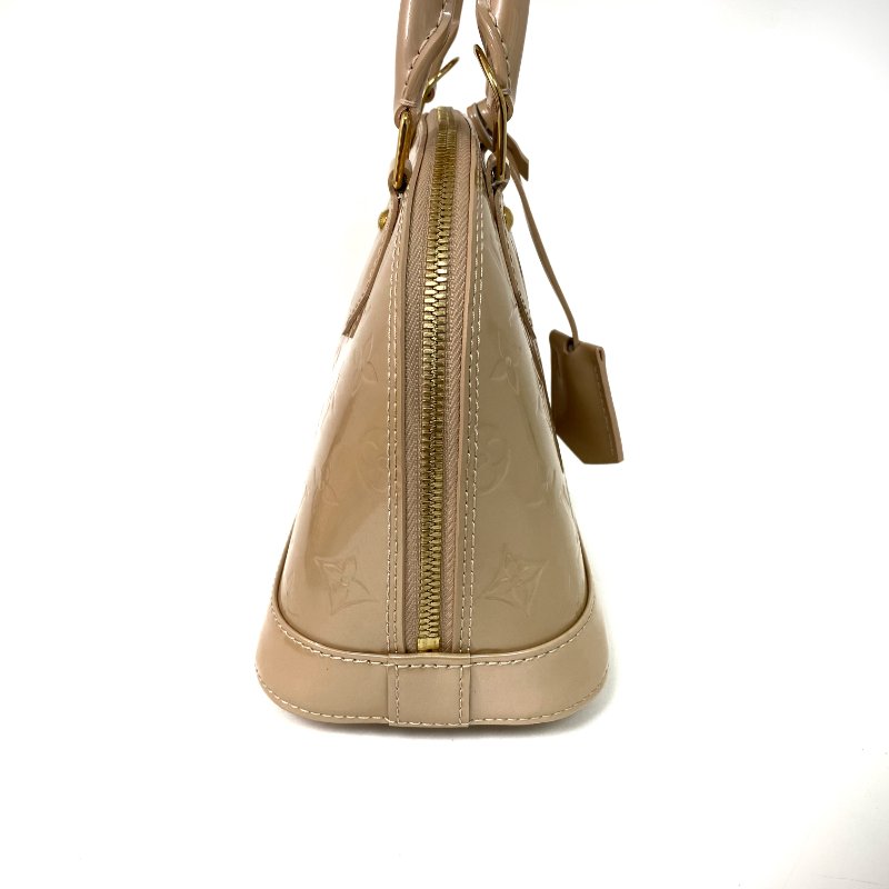 △ Louis Vuitton 路易威登 Alma BB Pearl Pink Patent Leather Monogram 2Way Bag 珍珠粉紅色漆皮經典花紋兩用袋 -257018522-3