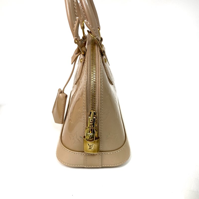 △ Louis Vuitton 路易威登 Alma BB Pearl Pink Patent Leather Monogram 2Way Bag 珍珠粉紅色漆皮經典花紋兩用袋 -257018522-4