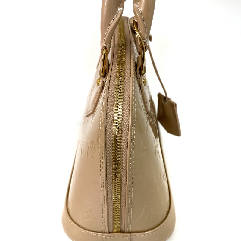 △ Louis Vuitton 路易威登 Alma BB Pearl Pink Patent Leather Monogram 2Way Bag 珍珠粉紅色漆皮經典花紋兩用袋 -257018522-5