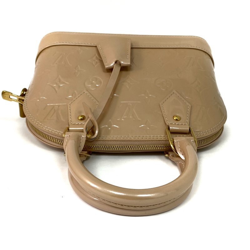 △ Louis Vuitton 路易威登 Alma BB Pearl Pink Patent Leather Monogram 2Way Bag 珍珠粉紅色漆皮經典花紋兩用袋 -257018522-8