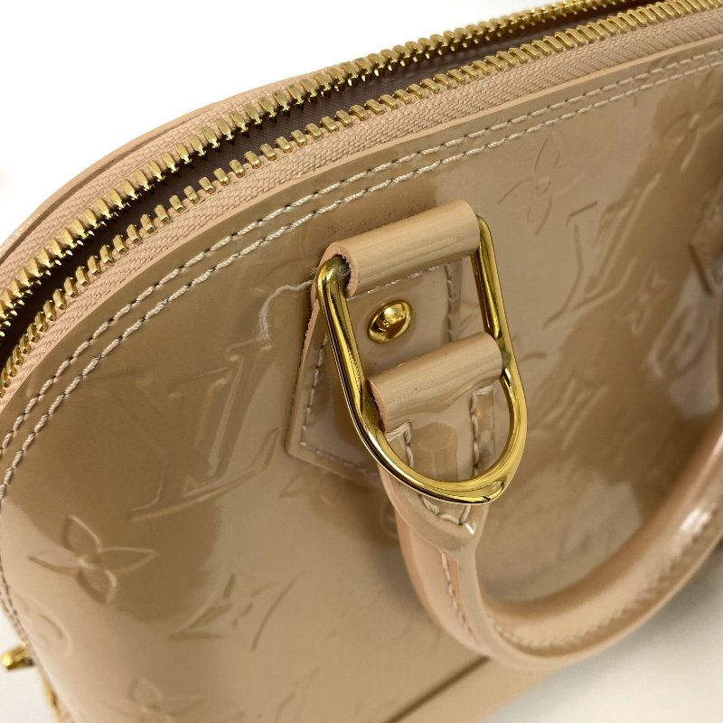 △ Louis Vuitton 路易威登 Alma BB Pearl Pink Patent Leather Monogram 2Way Bag 珍珠粉紅色漆皮經典花紋兩用袋 -257018522-17