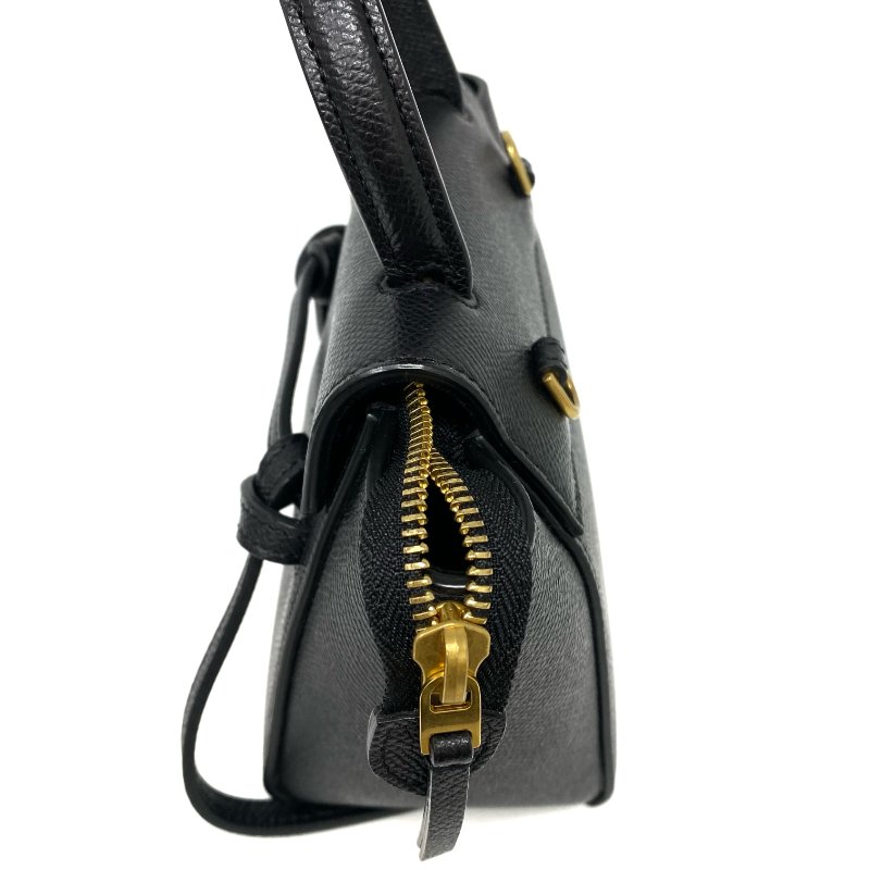 △ Celine 思琳 Pico Belt Bag Black Calfskin 2Way Bag 黑色小牛皮兩用袋 -257018877-6