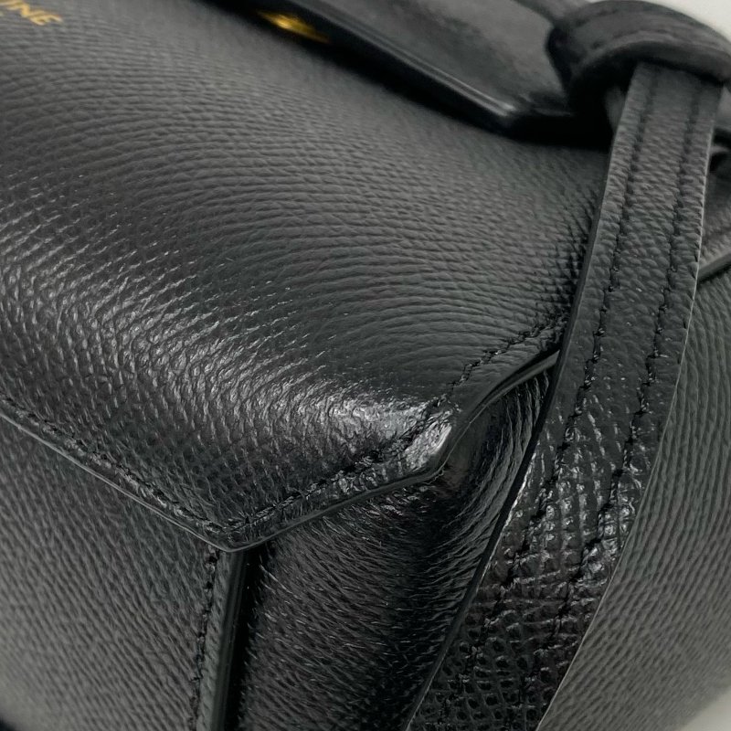△ Celine 思琳 Pico Belt Bag Black Calfskin 2Way Bag 黑色小牛皮兩用袋 -257018877-10