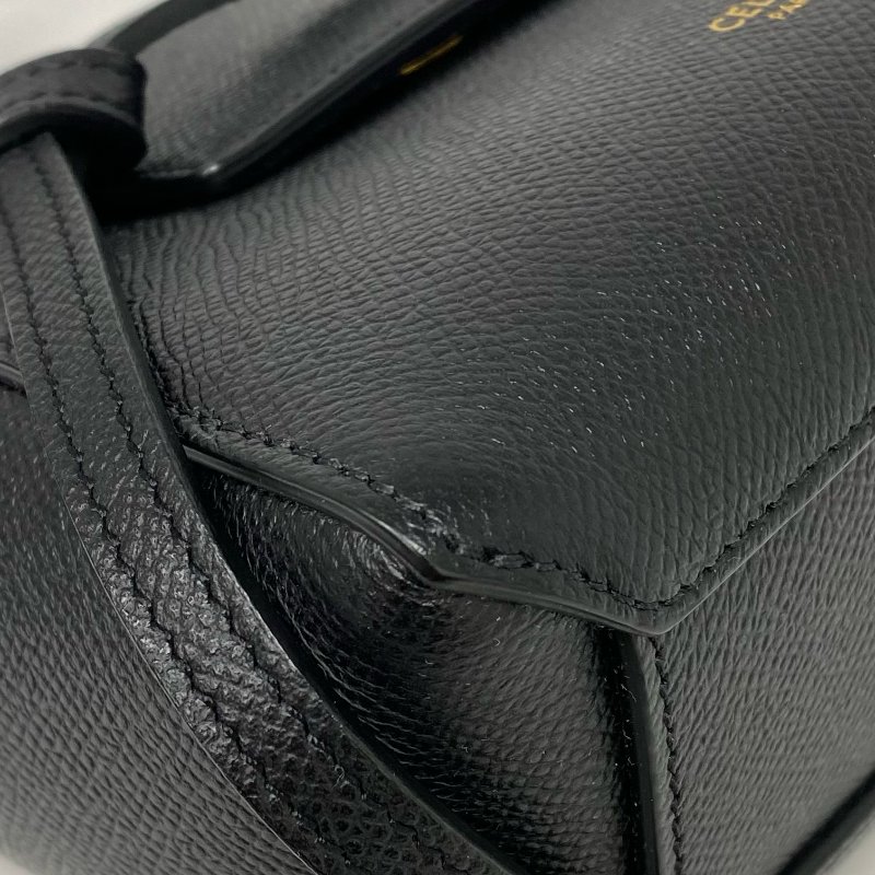 △ Celine 思琳 Pico Belt Bag Black Calfskin 2Way Bag 黑色小牛皮兩用袋 -257018877-11