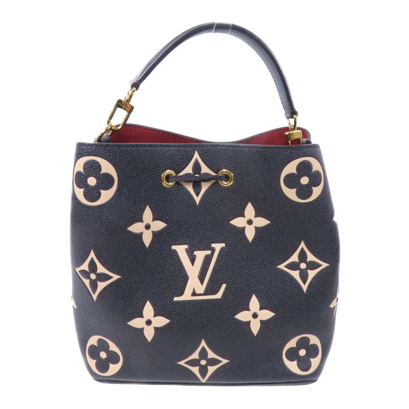LOUIS VUITTON Monogram Empreinte Bicolor Neo Noe MM金扣手挽肩背兩用袋-1