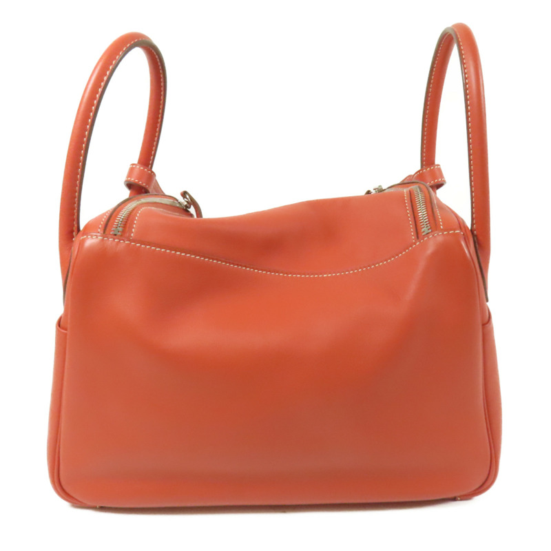 HERMES Swift皮革Lindy 30銀扣手挽肩背兩用袋Rose Jaipur-1