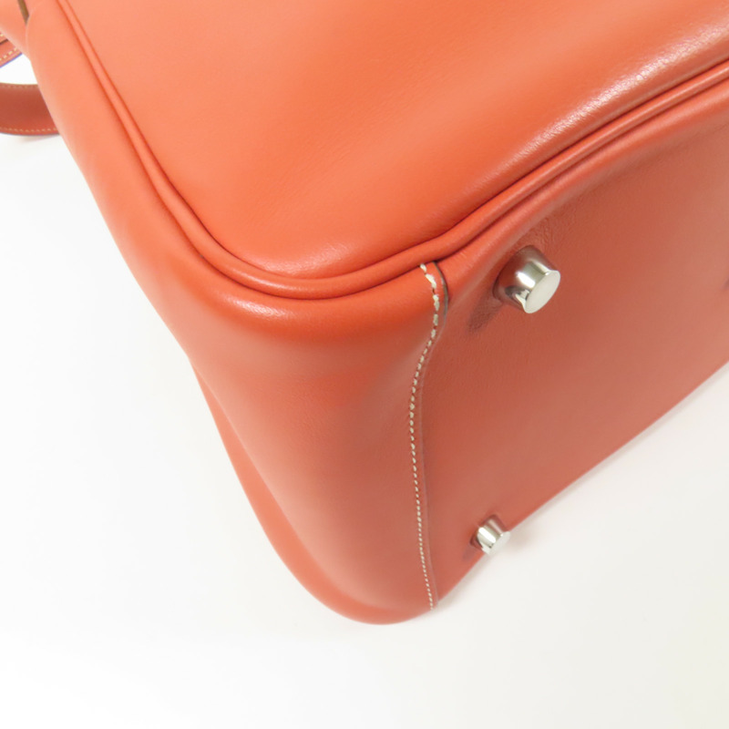 HERMES Swift皮革Lindy 30銀扣手挽肩背兩用袋Rose Jaipur-12