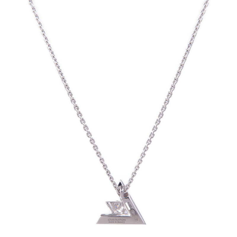 LOUIS VUITTON 18K白金LV Volt One鑽石項鍊-1